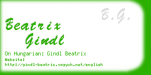 beatrix gindl business card